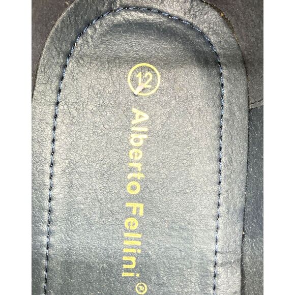 Excellent Men's Alberto Fellini Gold Spiked Glitter Loafers Gold Loafer Size 12 - Picture 6 of 6